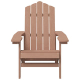 Garden Chair Brown HDPE and Stainless Steel Medium 318639