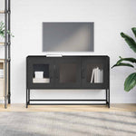 ZNTS TV Cabinet Black 100.5x39x60.5 cm Cold-rolled Steel 853338