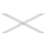 ZNTS Coffee Table Legs X-Shaped 2 pcs White 70x cm Steel 4012885