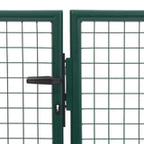 Garden Gate Steel 350x75 cm Green 144304