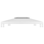 ZNTS 2-Tier Gazebo Top Cover 310 g/m² 4x3 m White 312077