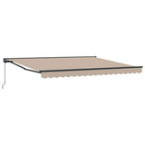Awning Frame Beige 400 x 300 cm Polyester with PU coating 3330621