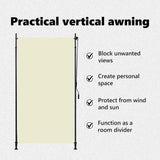 Outdoor Roller Blind 120x270 cm Cream 145940