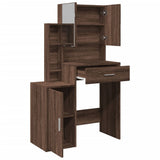 Dressing Table with Cabinet Brown Oak 80x35x132 cm 848240
