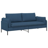 3-Seater Sofa Blue 222 x 81 x 89 cm Fabric 42048637