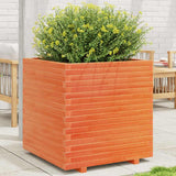 Garden Planter Wax Brown 70x70x72.5 cm Solid Wood Pine 3282586