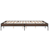 Bed Frame without Mattress Brown Oak 140x200 cm 845020
