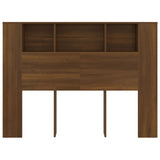 Headboard Cabinet Brown Oak 140x18.5x104.5 cm 817272