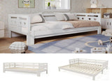 Daybed Cabin Bed Wooden 3FT Single Sofa Guest Bed Sofa Bed, Pull out Trundle Wooden Bed Heart-Shaped WF308949AAW
