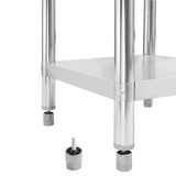 Kitchen Work Table with Backsplash 80x60x93 cm Stainless Steel 51187