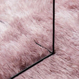 Shaggy Rug High Pile NAVARRA Dusty Pink 160x160 cm Polyester 4102913
