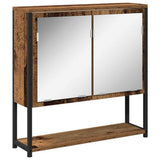 Bathroom Furniture Set with Door 3 pcs Old Wood Engineered Wood 3332575