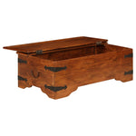 ZNTS Coffee Table Solid Acacia Wood Honey Finish 110x55x35 cm 245654