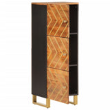 Highboard Brown and Black 40x33.5x110 cm Solid Wood Mango 356812