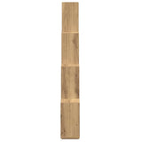 Wall Cube Shelf Artisan Oak 90x15x119.5 cm Engineered Wood 856597