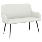 2 Seater Sofa with Metal Legs 2-Seater White Faux Leather 42051015