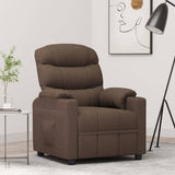 Recliner Chair Brown Fabric 348074