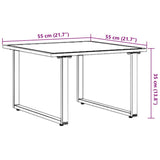 Coffee Table Black and Brown 55 x 55 x 35 cm 42007554