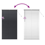 Venetian Blinds Height Adjustable Black 220 x 120 cm Aluminium 42006176