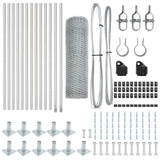 Fence Post Silver 25 x 0.5 m Steel 3353787