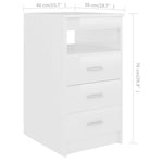 ZNTS Desk High Gloss White 140x50x76 cm Engineered Wood 3054786