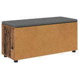 Hall Bench Old Wood 100 x 38 x 46 cm Engineered Wood and Fabric 891494