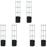 Tomato Cages with Plant Bags 6 pcs 154 cm Steel and PP 3281490