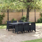 Garden Dining Set 7 pcs Anthracite Polypropylene 3378715