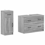 2 Piece Bathroom Cabinet Set UTRECHT Grey Sonoma 3417735