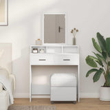 Dressing Table White 79 x 41 x 140 cm Engineered Wood 865136