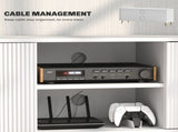 Modern TV Stand Cabinet for TVs up to 55", TV Unit with 2 Open Shelves and 2 Cabinets, Entertainment T3398P343173