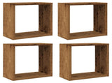 Wall Cube Shelves 4 pcs Old Wood 30x15x30 cm Engineered Wood 856577