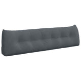 Back Pillow Dark Grey 180 x 24 x 50 cm Velvet 42014575