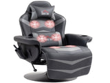 Massage Recliner Chair with Remote, PU Leather Recliner Armchair with Cup Holders and Side Pockets, T3398P343489