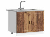 Sink Base Cabinet with Door Porto 2 pcs Brown Engineered wood 3315029