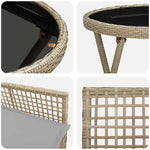 Garden Bistro Set 3 pcs Beige Poly rattan 3334965
