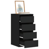 Corner Chest of Drawers Black 40x41x76 cm Engineered Wood 852862