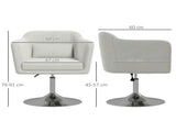 Modern Accent Chair with Swivel Base, Height Adjustable Arm Chair with Pillow for Living Room, T3398P328133