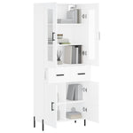 Highboard White 69.5x34x180 cm Engineered Wood 3198537