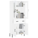 Highboard White 69.5x34x180 cm Engineered Wood 3198537