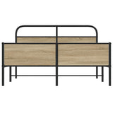 Metal Bed Frame without Mattress Smoked Oak 180x200 cm Super King 3318674