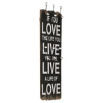 ZNTS Wall-mounted Coat Rack with 6 Hooks 120x40 cm LOVE LIVE 245853