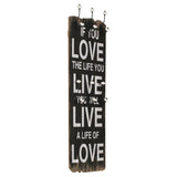 ZNTS Wall-mounted Coat Rack with 6 Hooks 120x40 cm LOVE LIVE 245853