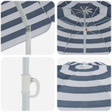 Beach Parasol Blue and White 263 x 263 x 272 cm 4010669