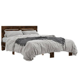 Bed Frame without Mattress Smoked Oak 140x200 cm 3280149