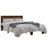 Bed Frame without Mattress Smoked Oak 120x200 cm 3280154