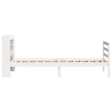 Bed Frame with Headboard without Mattress White 90x190 cm Single 3306632