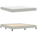 Box Spring Bed with Mattress Light Grey 180 x 210 cm Fabric 3398755