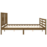 ZNTS Bed Frame without Mattress Honey Brown 200x200 cm Solid Wood 3194594