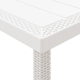ZNTS Outdoor Table White Polypropylene Medium Durable Patio Table 871686
